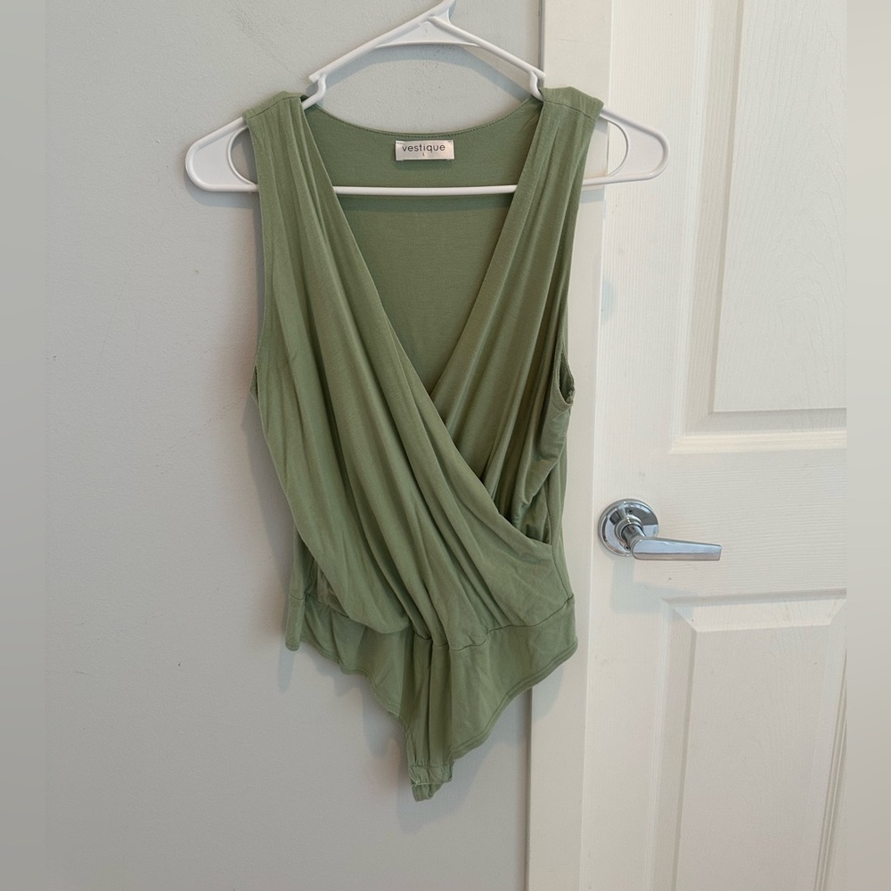 Vestique Green Bodysuit Tank, size L